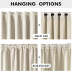 MIULEE 100% Blackout Linen Curtains - Image 5