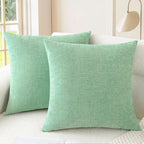 CaliTime Throw Pillow Covers Decorative 24 X 24 Inches Pack of 2 Cozy Chenille by CaliTime