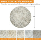 Round Rug 5ft Circle Rug Washable: Carpet Small Circular Area Rug - Image 2