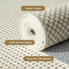 YDKGL 2x3 ft Indoor Door Mat Entryway Rug Non Slip Boho Woven Washable Small - Image 5