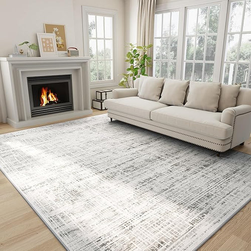 6x9 Area Rugs Washable Rug: Anti-Skid Abstract Modern Living Room Rug Soft Thin by Crority