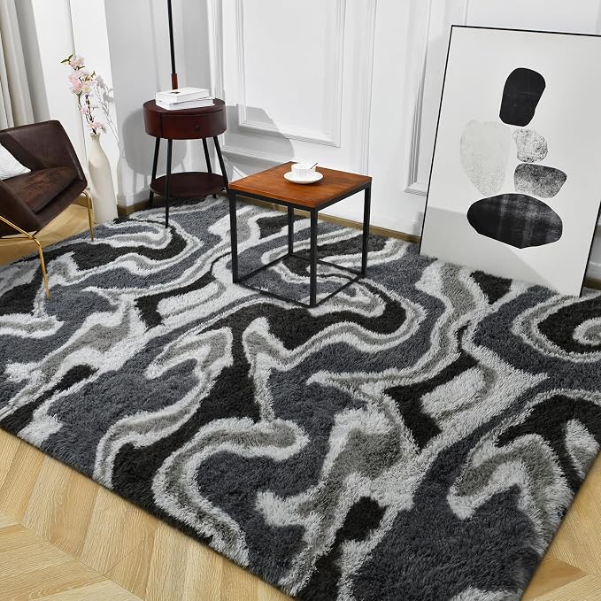 TWINNIS Super Soft Shaggy Rugs Fluffy Carpets, 5x8 Feet, Indoor Modern Plush - Image 9