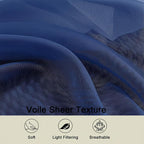 Sheer Curtains 63 Inch Length 2 Panels Set - Image 3