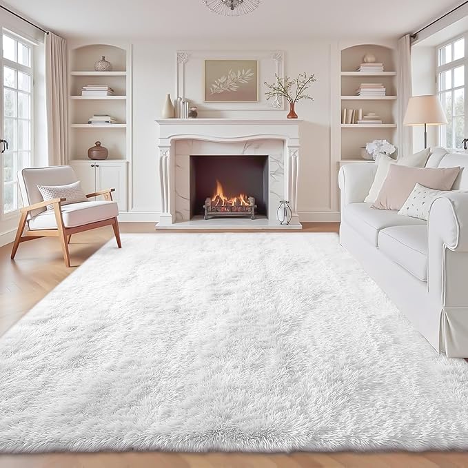 6x9 Area Rug for Living Room: Fluffy Shag Soft Washable Rugs Large Fuzzy Plush by VECARF