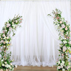 White Sheer Backdrop Curtains Tulle Backdrop Curtain - Image 2