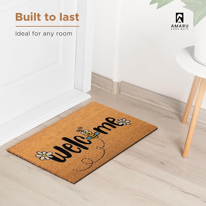 Bee - 17"x29" - Coir Door Mat - Welcome Mats - Image 5