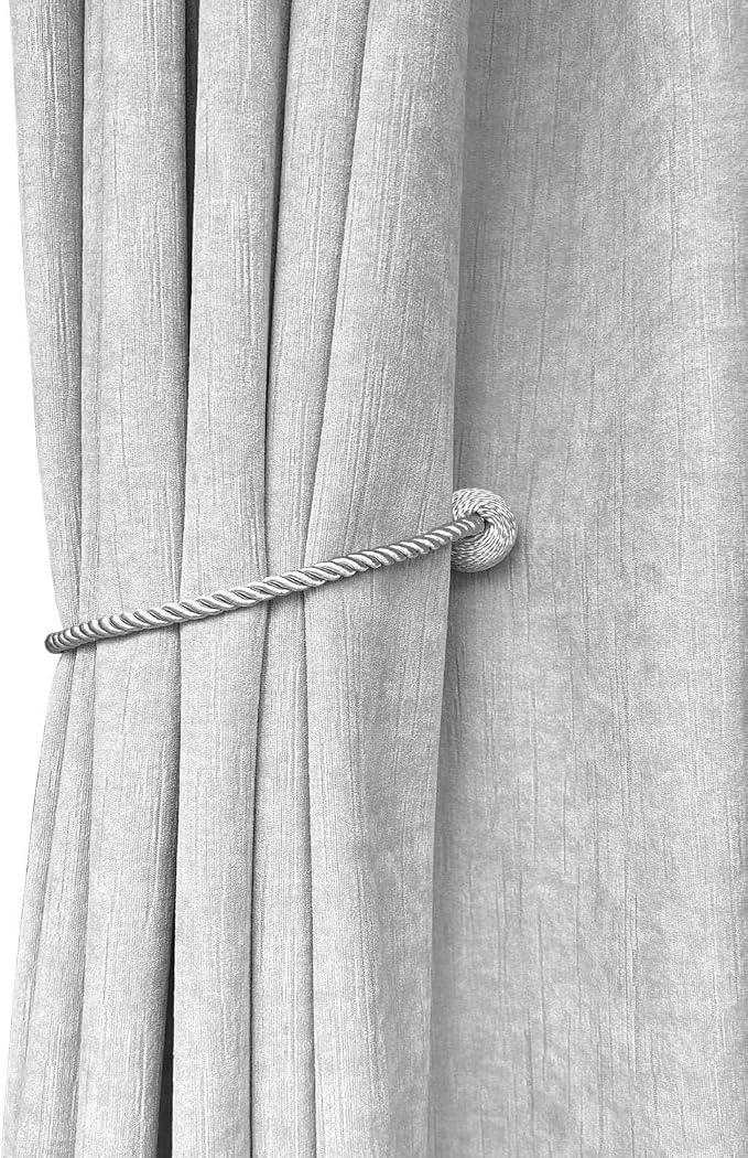 Melaluxe 6 Pack Magnetic Curtain Tiebacks, Decorative Curtain Holdbacks - Image 4