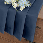 Navy Blue Window Sheer Curtains 54 inch Length, Soft Airy Light Filtering Sheer - Image 8
