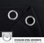 NICETOWN Black Small Window Curtains - Image 2