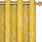 Deconovo Blackout Curtains Yellow, 52 x 84 Inch 2 Panels Set Drapes by Deconovo