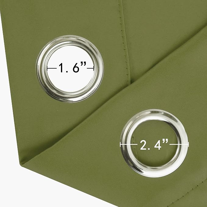 LEMOMO Blackout Curtains 66 x 84 inch/Olive Green Curtains Set of 2 - Image 6