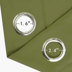 LEMOMO Blackout Curtains 38 x 84 inch/Olive Green Curtains Set of 2 - Image 6