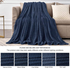 BEDELITE Fleece Blanket Twin Size – 3D Ribbed Jacquard Soft and Warm Decorative - Image 7
