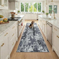 Washable Area Rugs 2'6''x8 Non-Slip Modern Abstract Soft by RELEANY