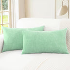 CaliTime Throw Pillow Covers Decorative 16 X 26 Inches Pack of 2 Cozy Chenille by CaliTime