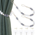 2 Pieces Wood Bead Curtain Tieback Boho Curtain Tiebacks Curtain Holdbacks by OCIOLI