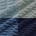Fancy Homi Set of 4 Blue Boho Decorative Throw Pillow Covers 26x26 Inch - Image 5