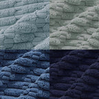 Fancy Homi Set of 4 Blue Decorative Throw Pillow Covers 20x20 Inch - Image 5