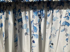 Watercolor Blue Leaves Window Valance - Image 3