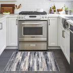 Lansny Modern Abstract Entryway Rug Indoor 2x3 Washable Rug Non-Slip Soft Small - Image 2