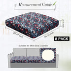 Newwiee 8Pcs Patio Cushion Covers Stretch Outdoor Cushion Cover Replacement - Image 2