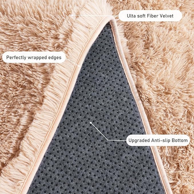 Rugs for Living Room 5x7, Soft Shaggy Modern Shag Area Rug for Bedroom - Image 5
