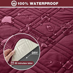 TAOCOCO 100% Waterproof Recliner Sofa Covers 3 Seater, Split Couch Covers - Image 6