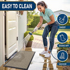 Smiry Front Door Mat Outside Entrance, Heavy Duty Natural Rubber Doormat - Image 5