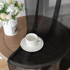 Chyhomenyc Black Sheer Window Curtain Panels 54 Inch 2 Panels, Light Filtering - Image 3