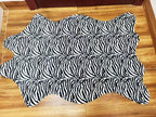 Faux Fur Zebra Animal Print Rug Perfect Throw Area Rug Carpet Floor Mat - Image 2