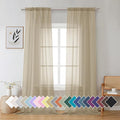 Aiyufeng Taupe Sheer Curtains 90 Inches Long 2 Panels Set, Semi Transparent by Aiyufeng