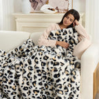 Cozy Bliss Leopard Print Faux Fur Throw Blanket - Image 3