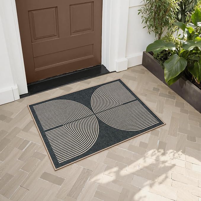 Lahome Enfys Rainbow Indoor Door Mat, Farmhouse Non Slip Non Shedding - Image 2