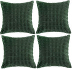 Fancy Homi 4 Packs Hunter Green Decorative Throw Pillow Covers 20x20 Inch by Fancy+Homi