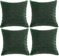 Fancy Homi 4 Packs Hunter Green Decorative Throw Pillow Covers 18x18 Inch by Fancy+Homi