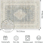 5x7 Area Rugs for Living Room, Non Slip Indoor Boho Area Rug Carpet Home Décor - Image 2