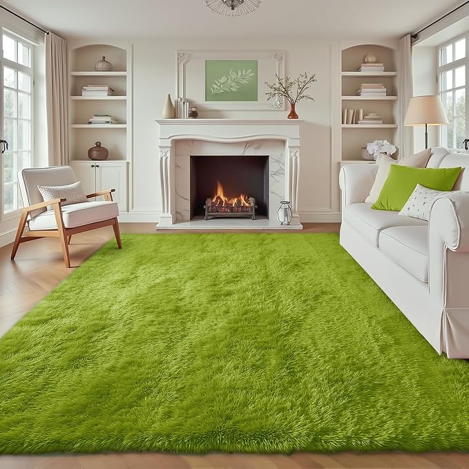8x10 Area Rugs for Living Room: Fluffy Shag Soft Washable Rug Large Fuzzy Plush by VECARF