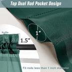 Green Sheer Curtains 63 Inch Length 2 Panels, Soft Voile Sheer Curtains - Image 3