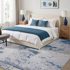 Toneed Abstract Area Rug Modern Washable Rug Soft Non Slip Rug Low Pile - Image 5