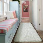 ONASAR Cream White Runner Rugs for Bedroom Living Room, Ivory Fluffy 2x6 - Image 7