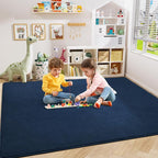 Amearea Modern Area Rugs for Bedroom Living Room, 4x6 Feet Navy Blue Thickened - Image 3