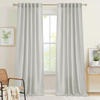 RYB HOME Nursery Soft Linen Sheer Curtains by RYBHOME