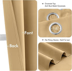 MIULEE Gold Blackout Curtains for Bedroom Living Room 63 Inches Long 2 Panels - Image 4