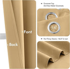MIULEE Gold Blackout Curtains for Bedroom Living Room 45 Inches Long 2 Panels - Image 4