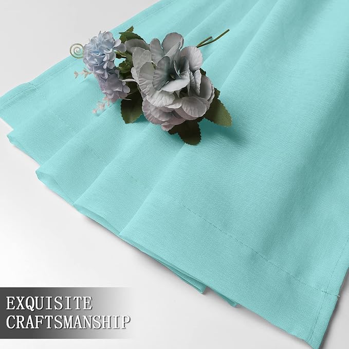 Tollpiz Sheer Curtains Linen Textured Bedroom Curtain Sheers Light Filtering - Image 7