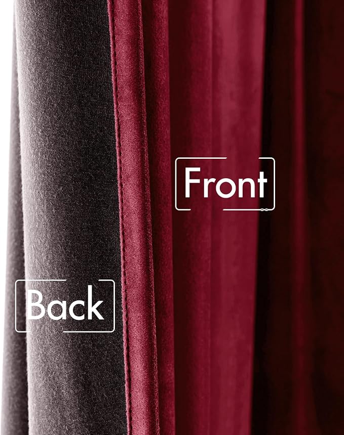 MIULEE Velvet Curtains 108 inches Long 2 Panels - Image 6