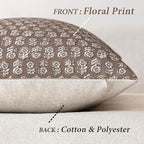 Foindtower Set of 2 Decorative Floral Long Body Lumbar Throw Pillow Covers - Image 2