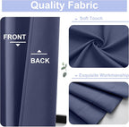 Simplebrand Ava Denim Blue Blackout Curtains - Image 2