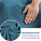 H.VERSAILTEX High Stretch Sofa Slipcover 4 Piece Cover Velvet Furniture - Image 5