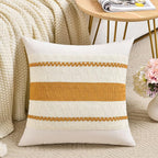Fancy Homi Set of 1 Mustard Yellow Fall Decorative Throw Pillow Cover 16x16 Inch by Fancy+Homi